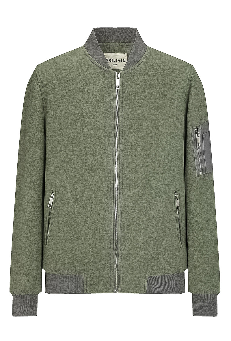 Blouson bicolore avec fermeture éclaire - Image 7