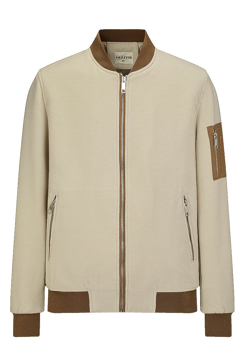 Blouson bicolore avec fermeture éclaire - Image 9