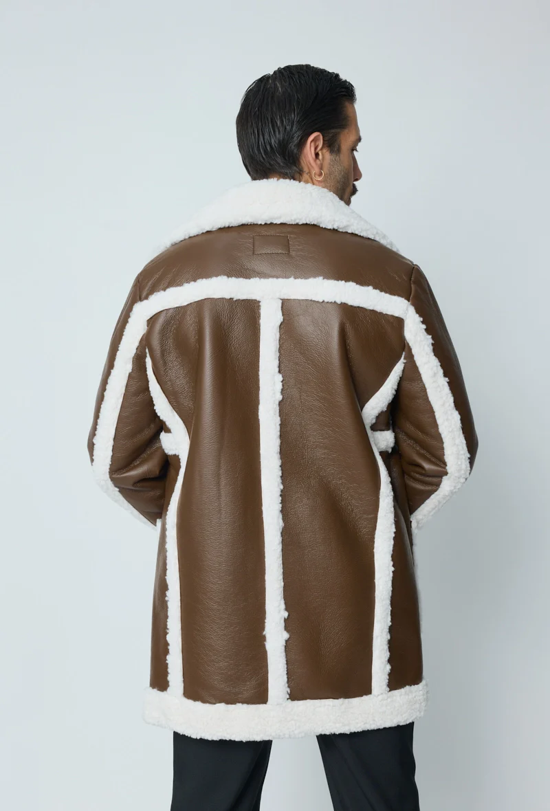 Blouson simili moumoute longue - Image 10