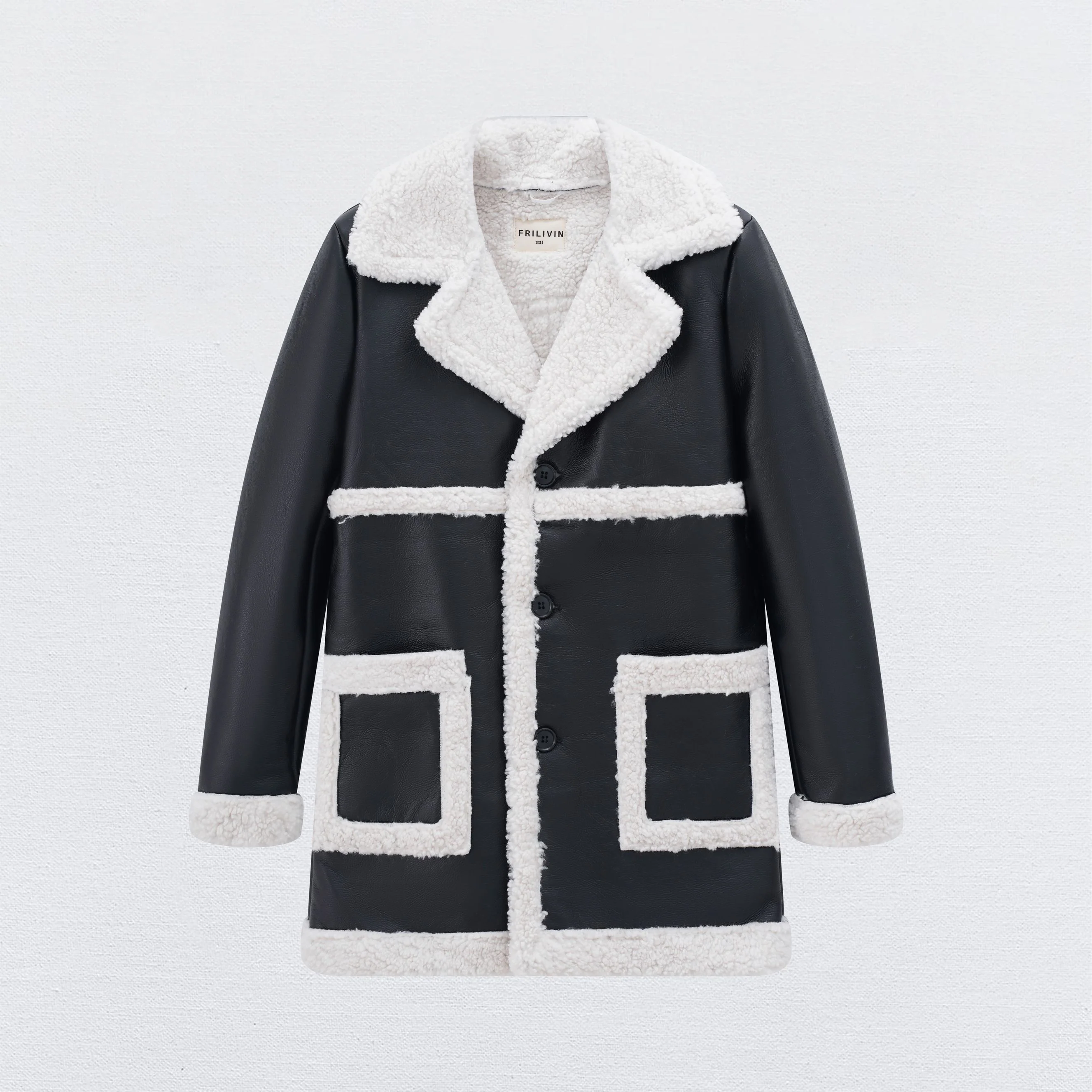 Blouson simili moumoute longue - Image 4
