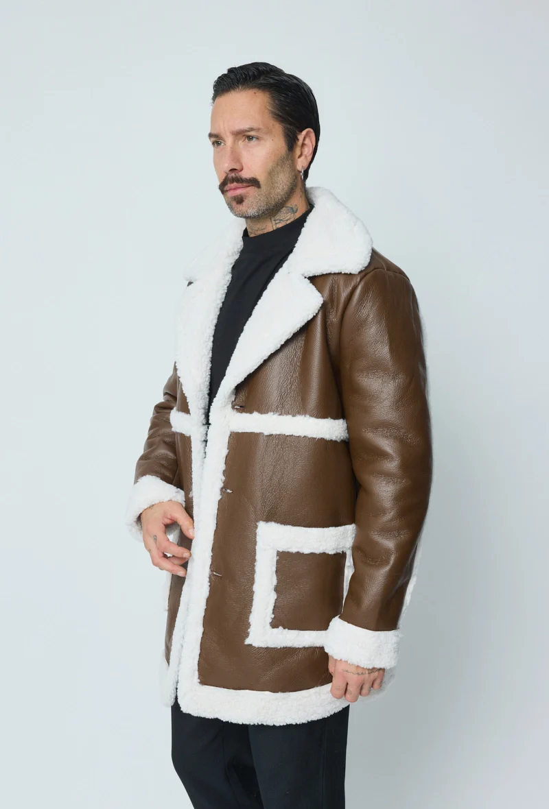 Blouson simili moumoute longue - Image 9