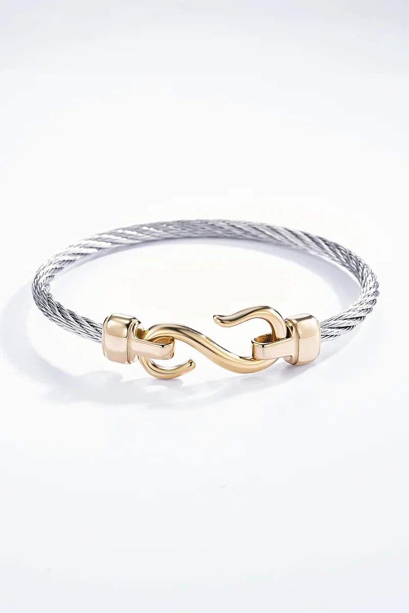 Bracelet cuir et acier