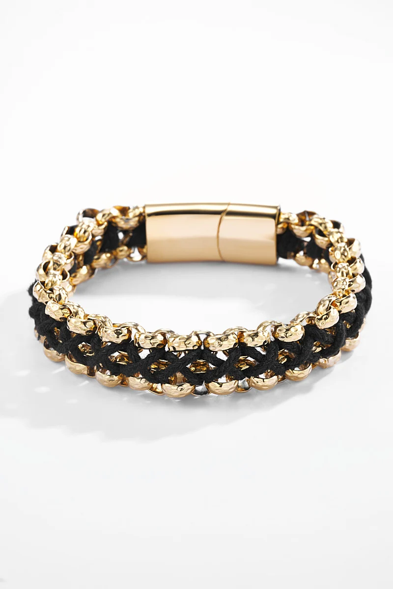Bracelet cuir et acier - Image 2