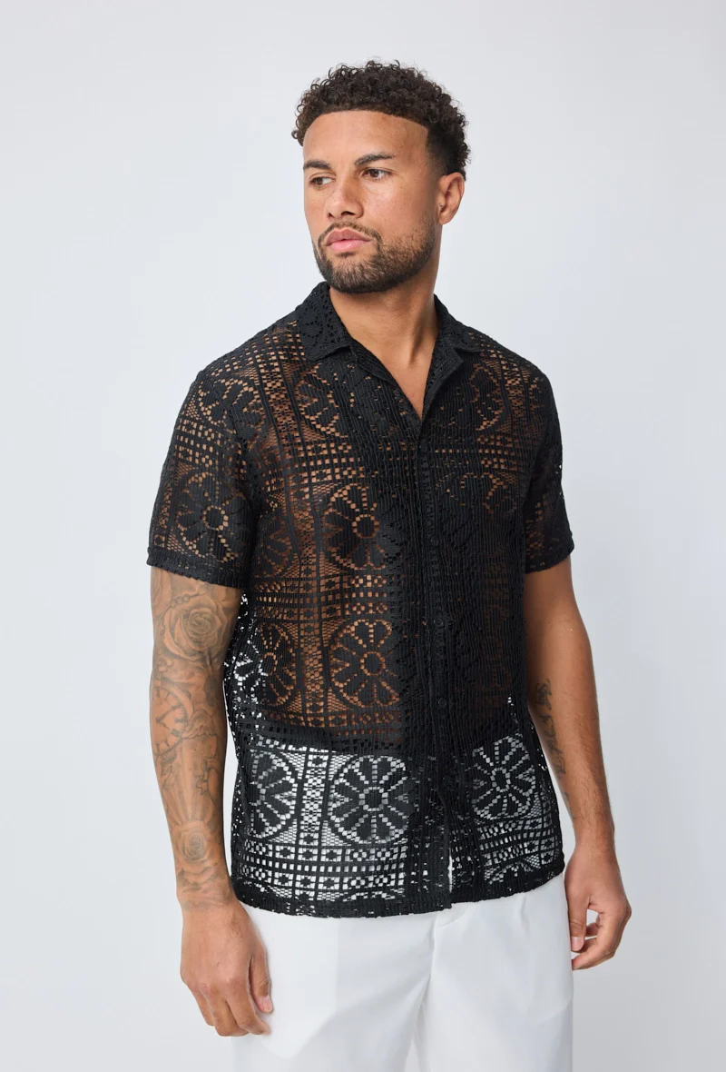 Chemise à dentelle transparente - Image 13