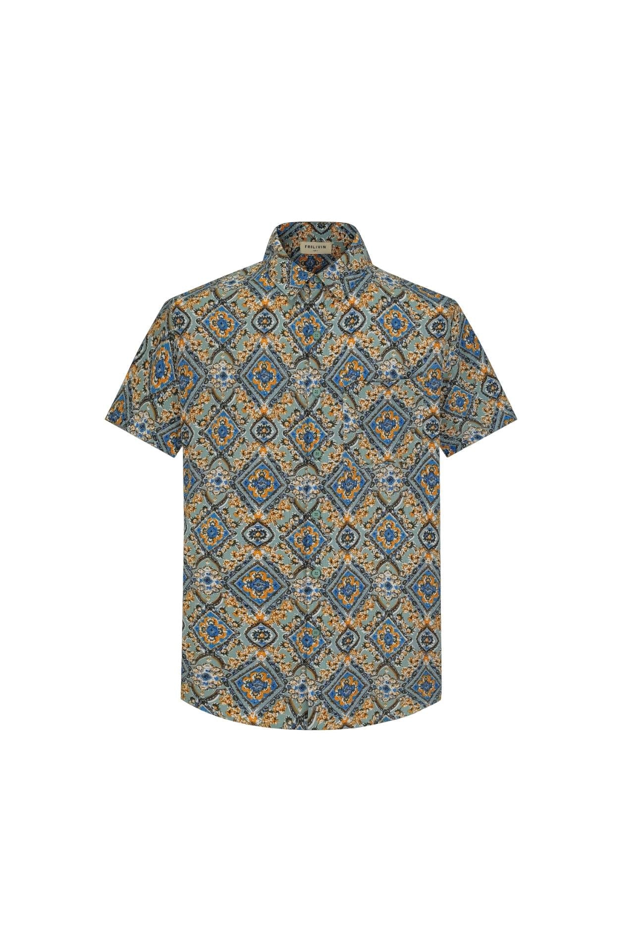 Chemise à imprimé abstrait avec poche - Image 6