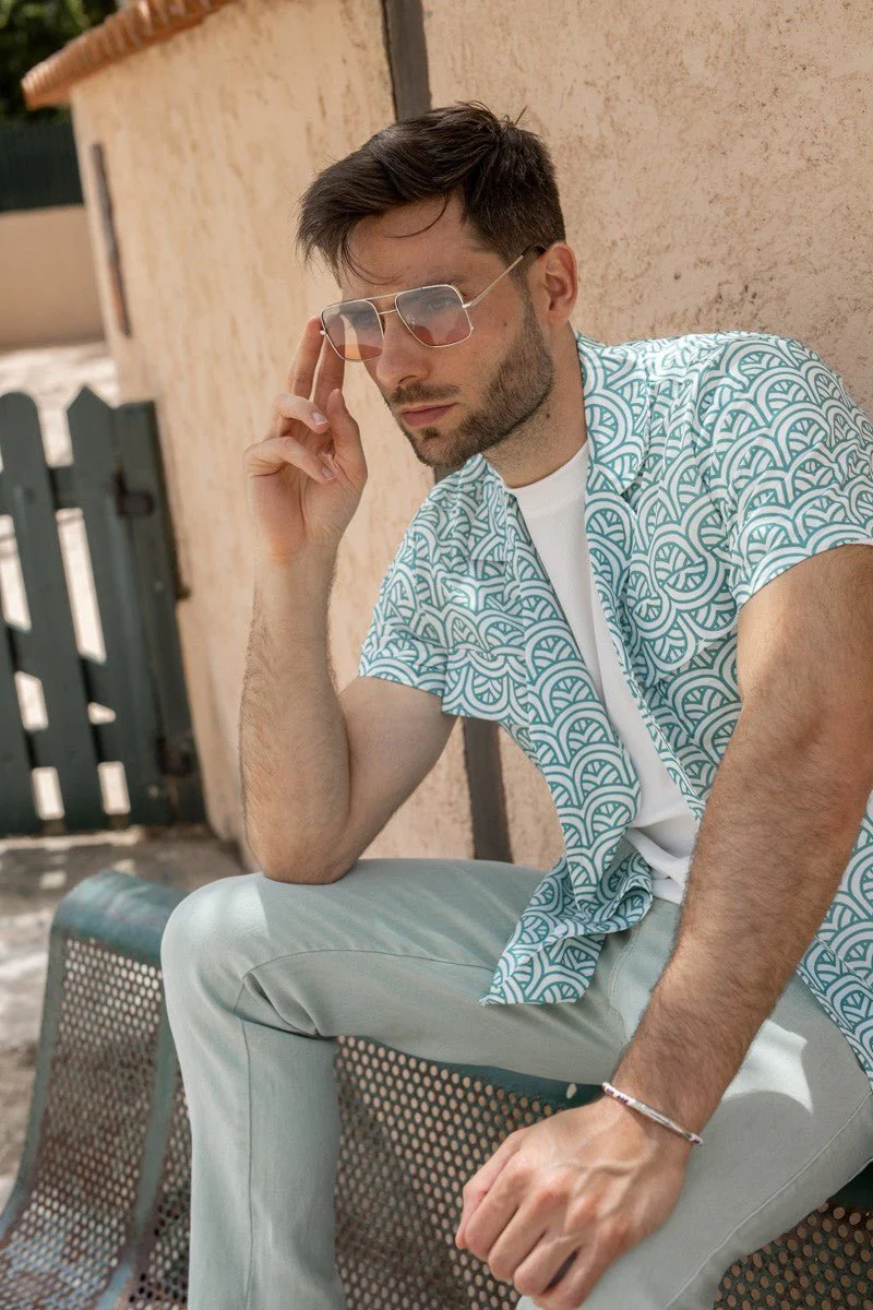 Chemise à imprimé graphique avec poches - Image 4