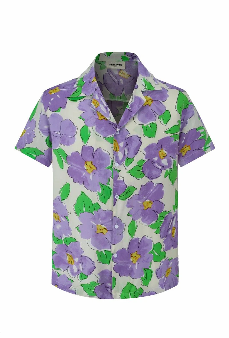 Chemise à manches courtes avec un motif floral - Image 4