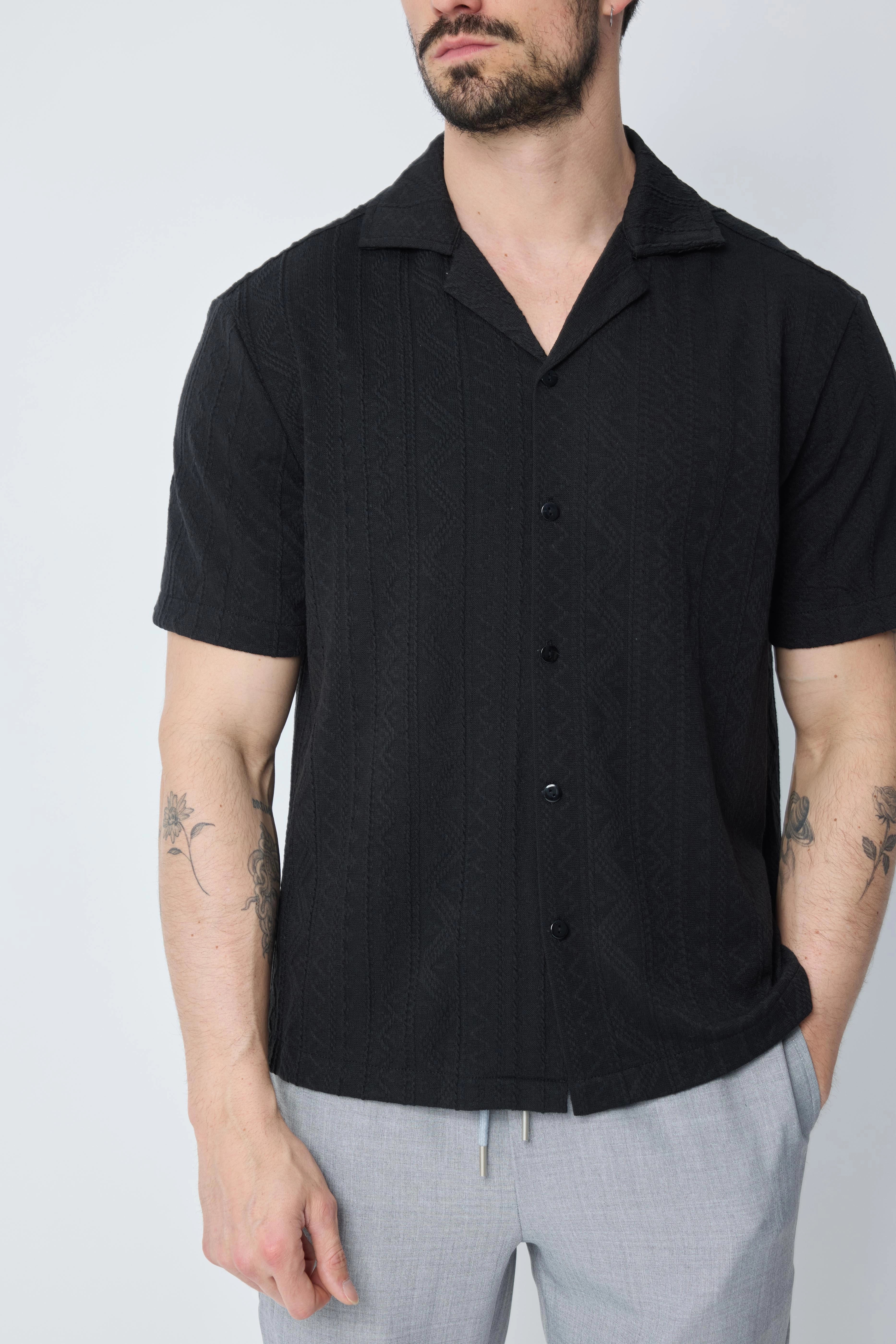 Chemise unie à motif - Image 5
