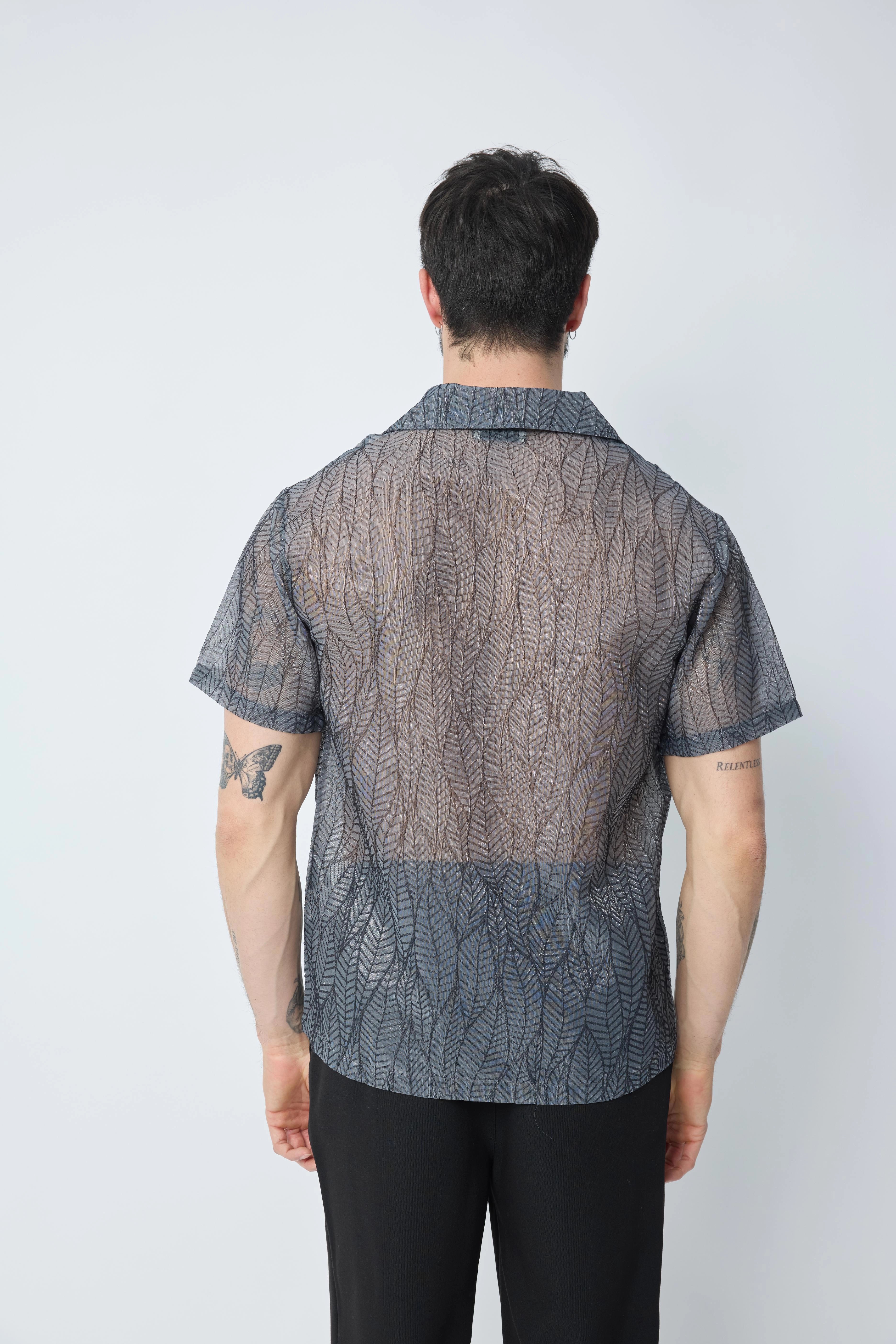 Chemise manches courtes transparente - Image 4