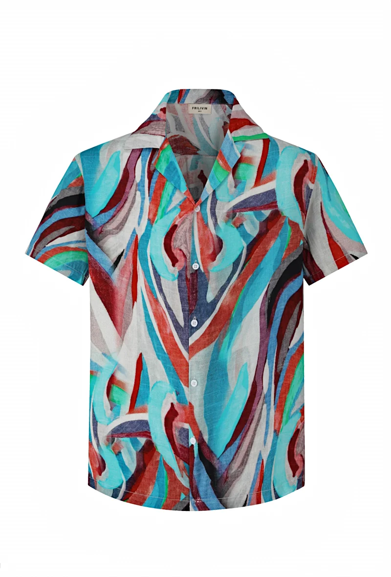 Chemise à motifs abstraits - Image 3