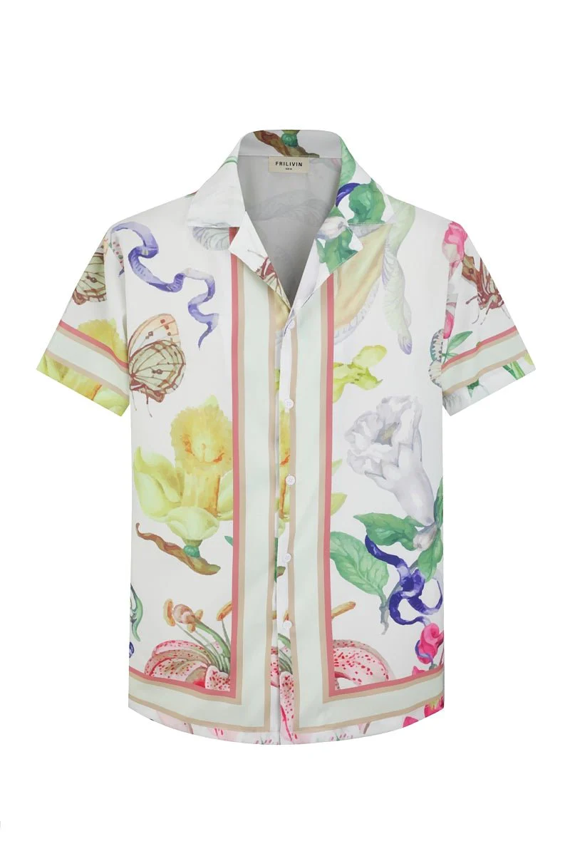 Chemise à motifs florals et faune - Image 4