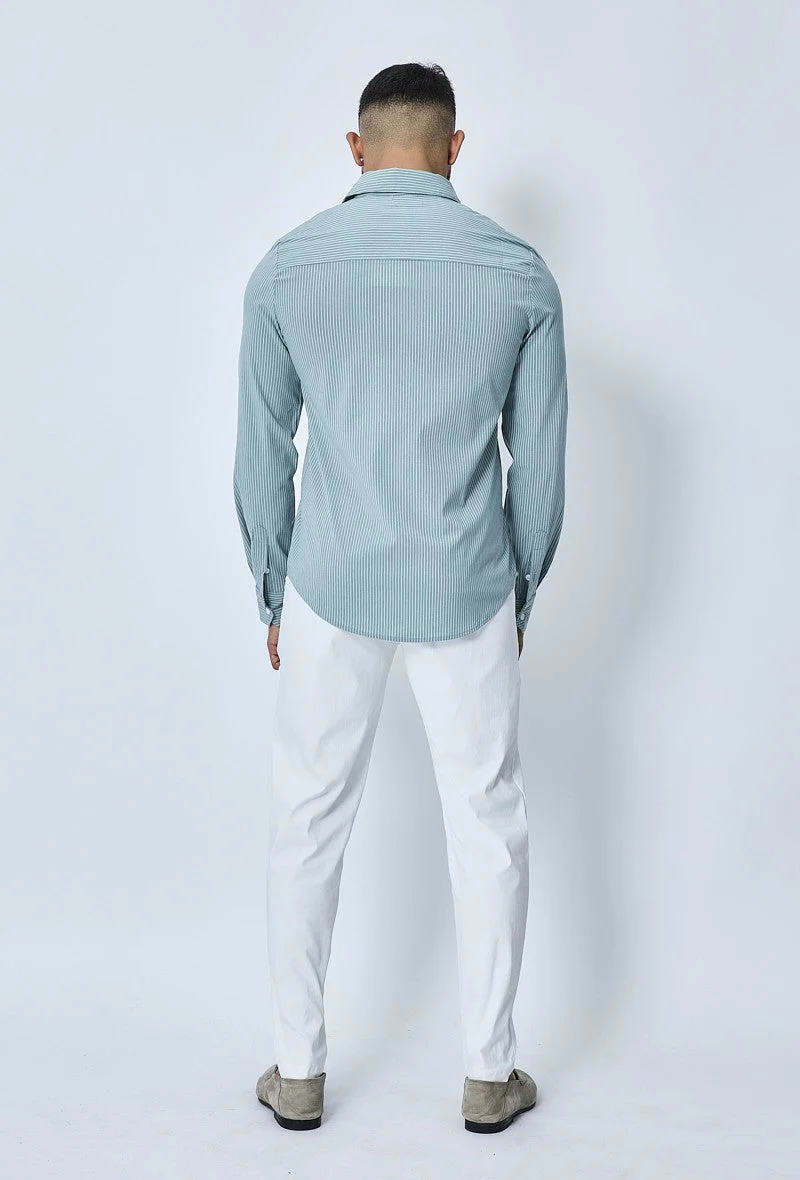 Chemise à rayure tennis manches longues - Image 11