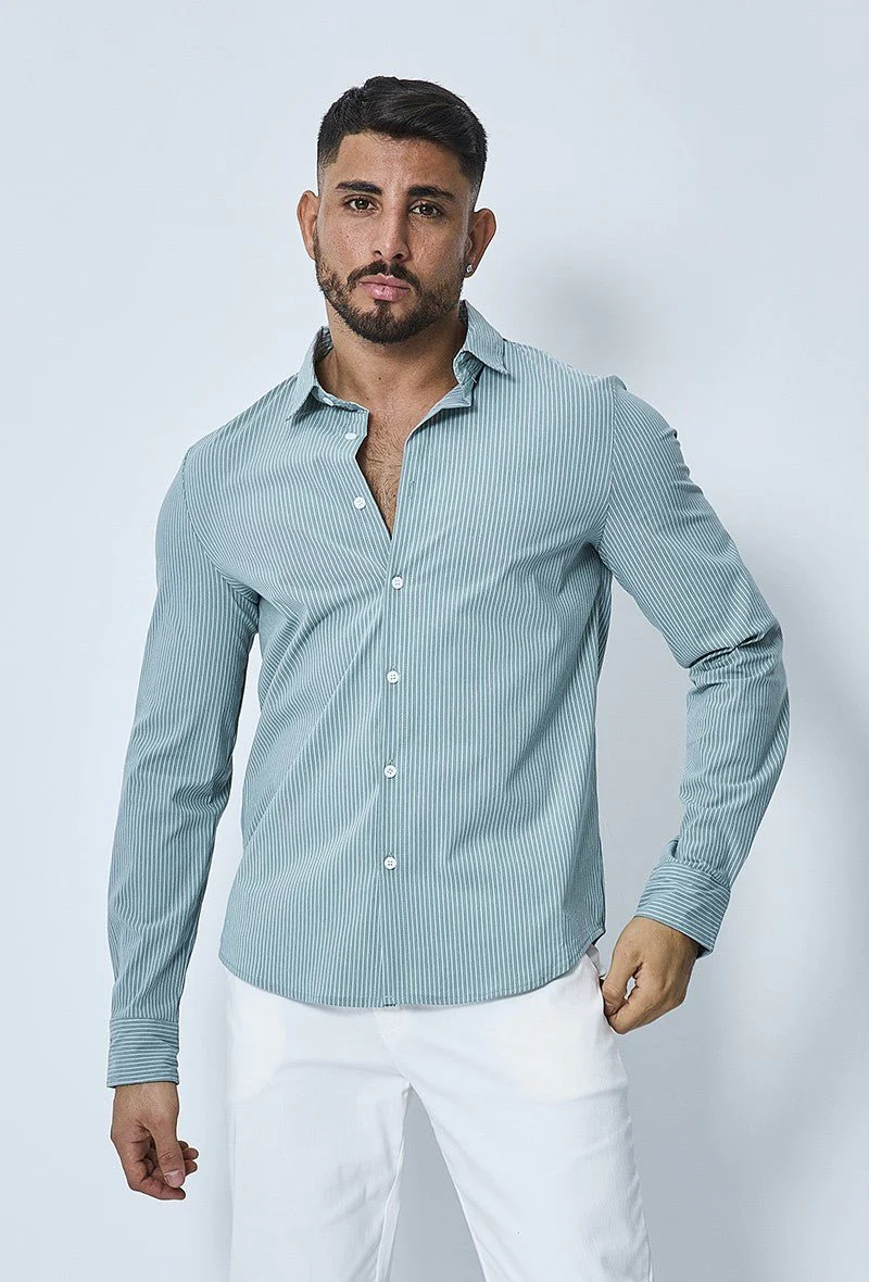 Chemise à rayure tennis manches longues - Image 7