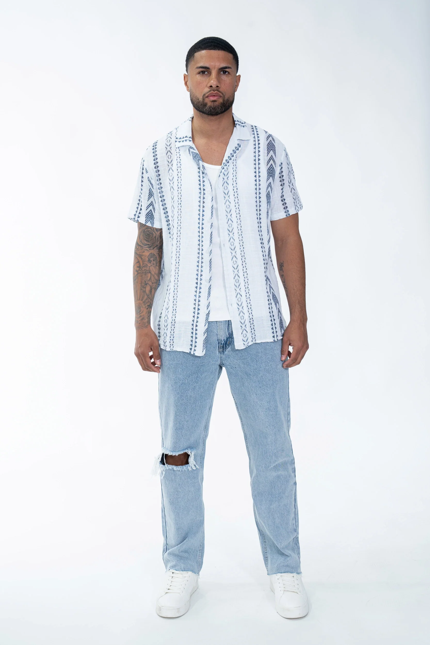 Chemise boutonnée à motifs - Image 5