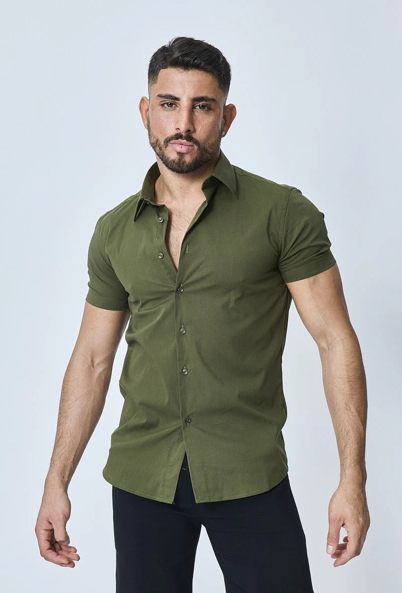Chemise classique uni à manches courtes - Image 10