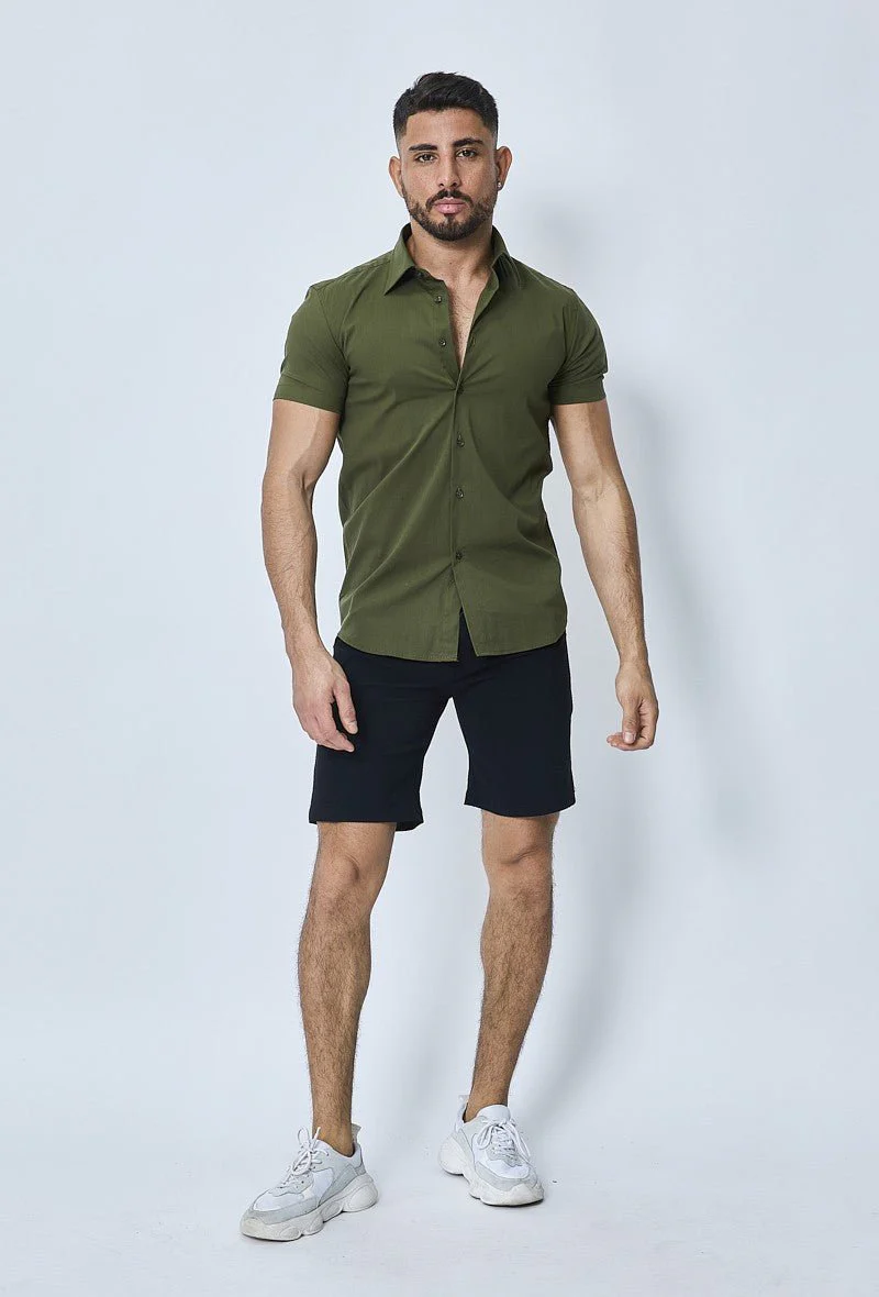 Chemise classique uni à manches courtes - Image 12