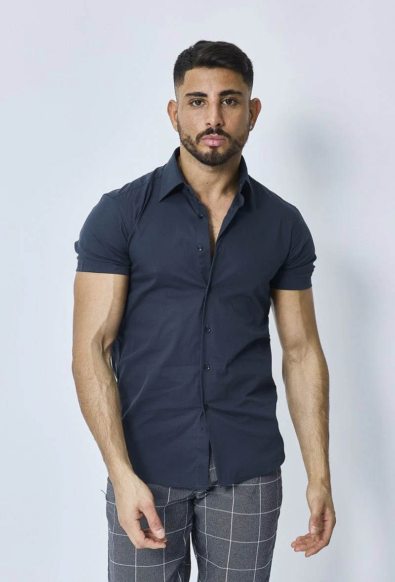 Chemise classique uni à manches courtes - Image 14