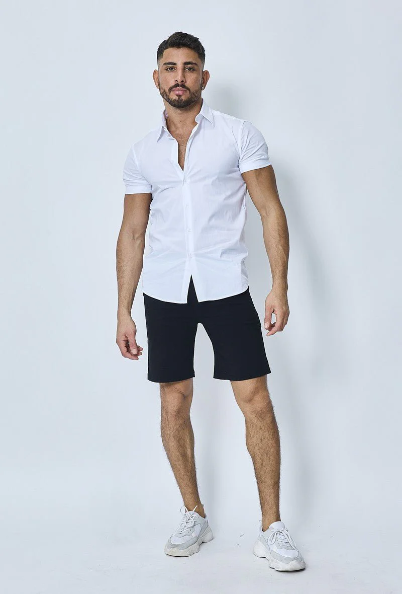 Chemise classique uni à manches courtes - Image 21