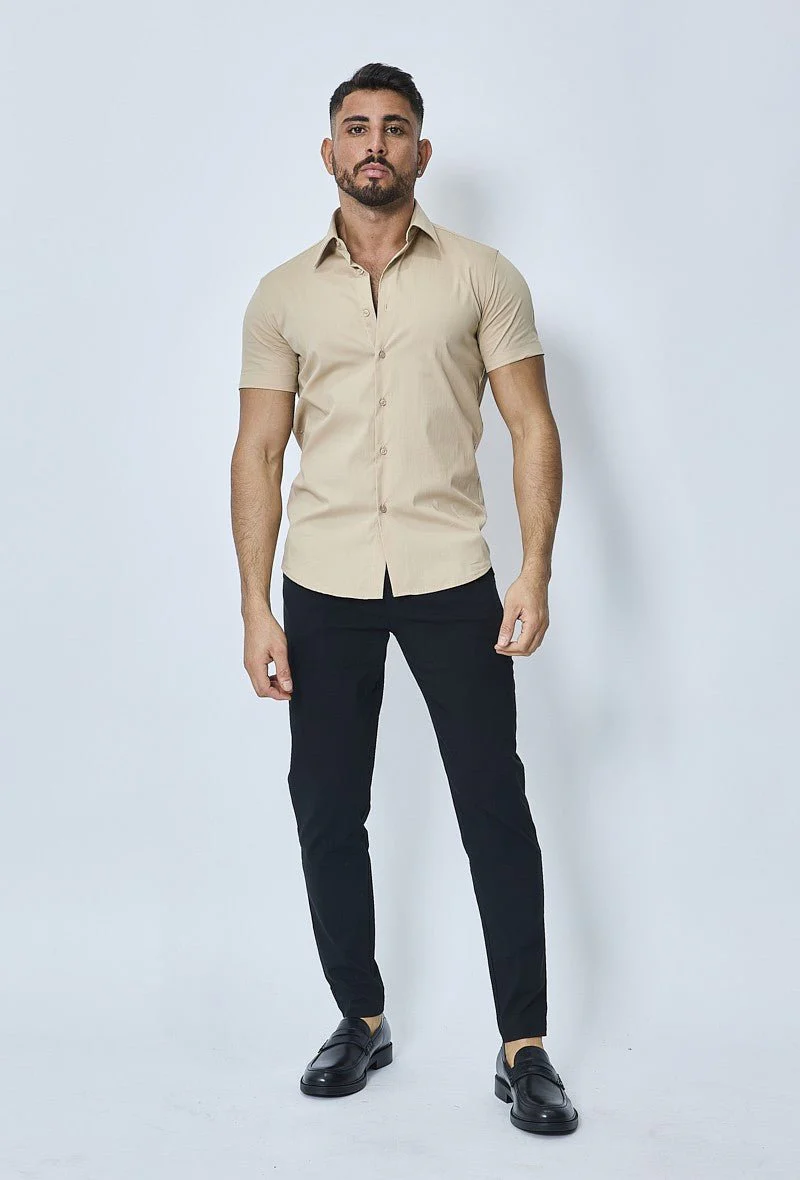 Chemise classique uni à manches courtes - Image 3