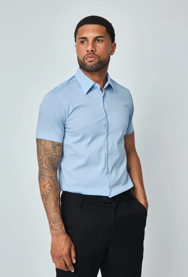 Chemise classique uni à manches courtes - Image 35