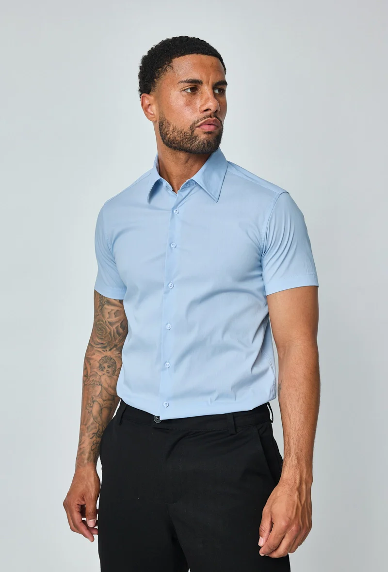 Chemise classique uni à manches courtes - Image 37