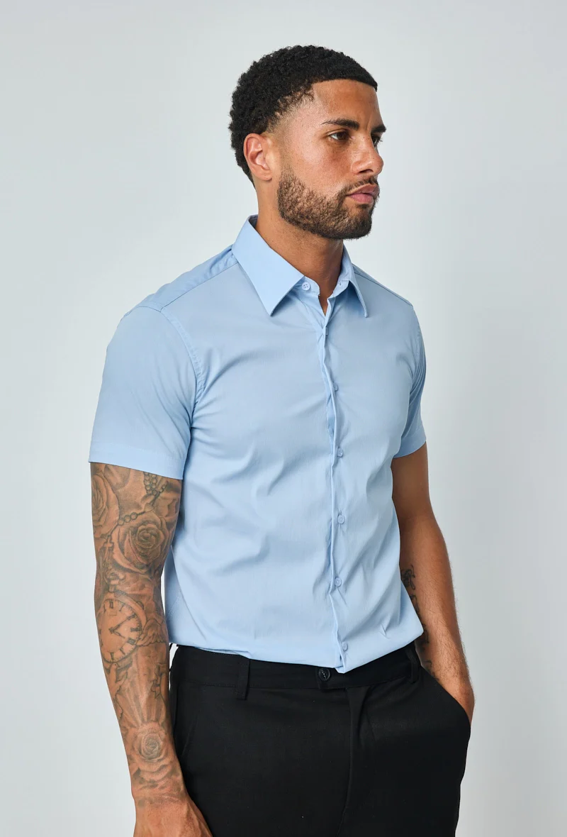 Chemise classique uni à manches courtes - Image 38