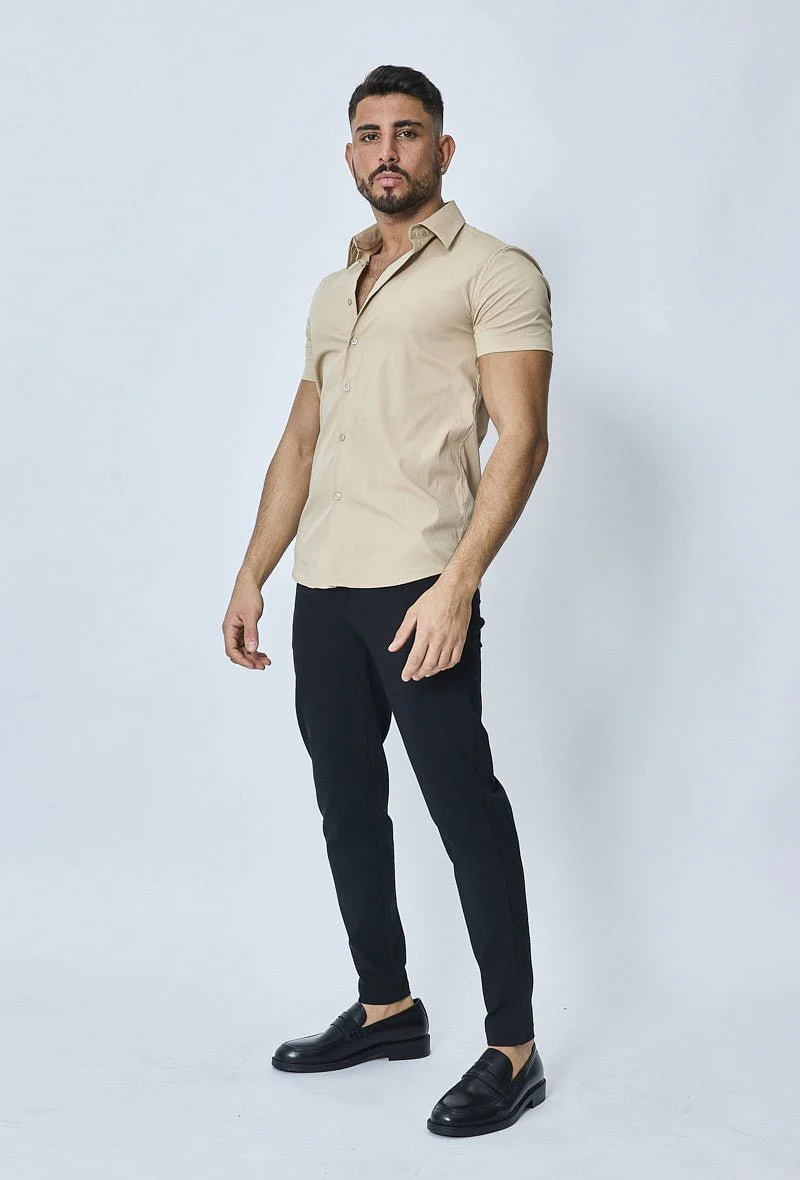 Chemise classique uni à manches courtes - Image 4