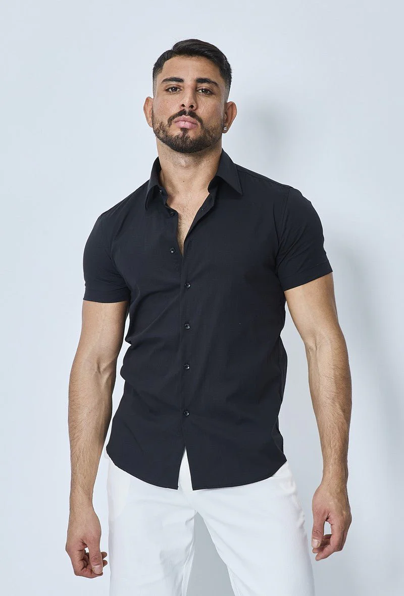 Chemise classique uni à manches courtes - Image 9