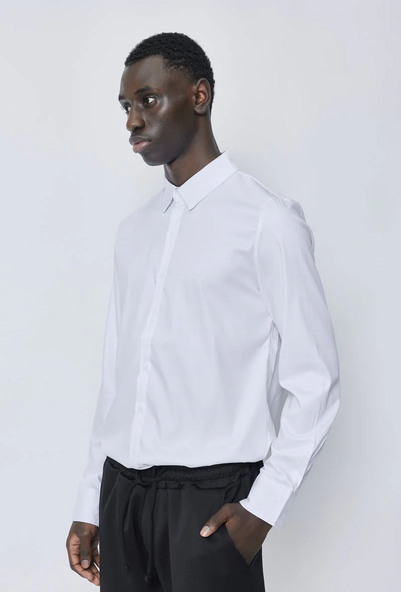 Chemise classique unie à manches longues - Image 10