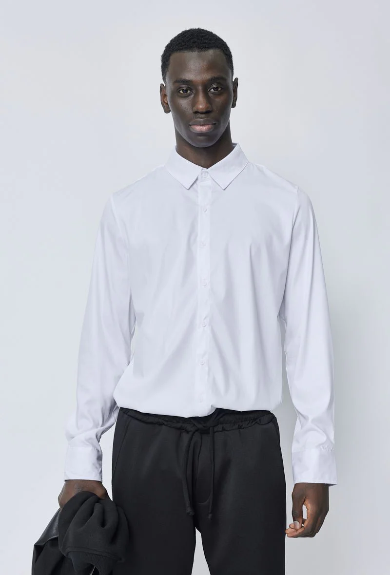 Chemise classique unie à manches longues - Image 8