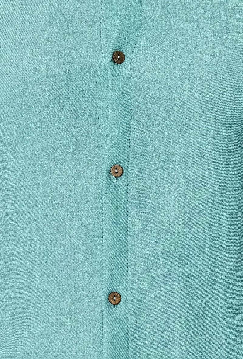 Chemise col mao effet lin - Image 5