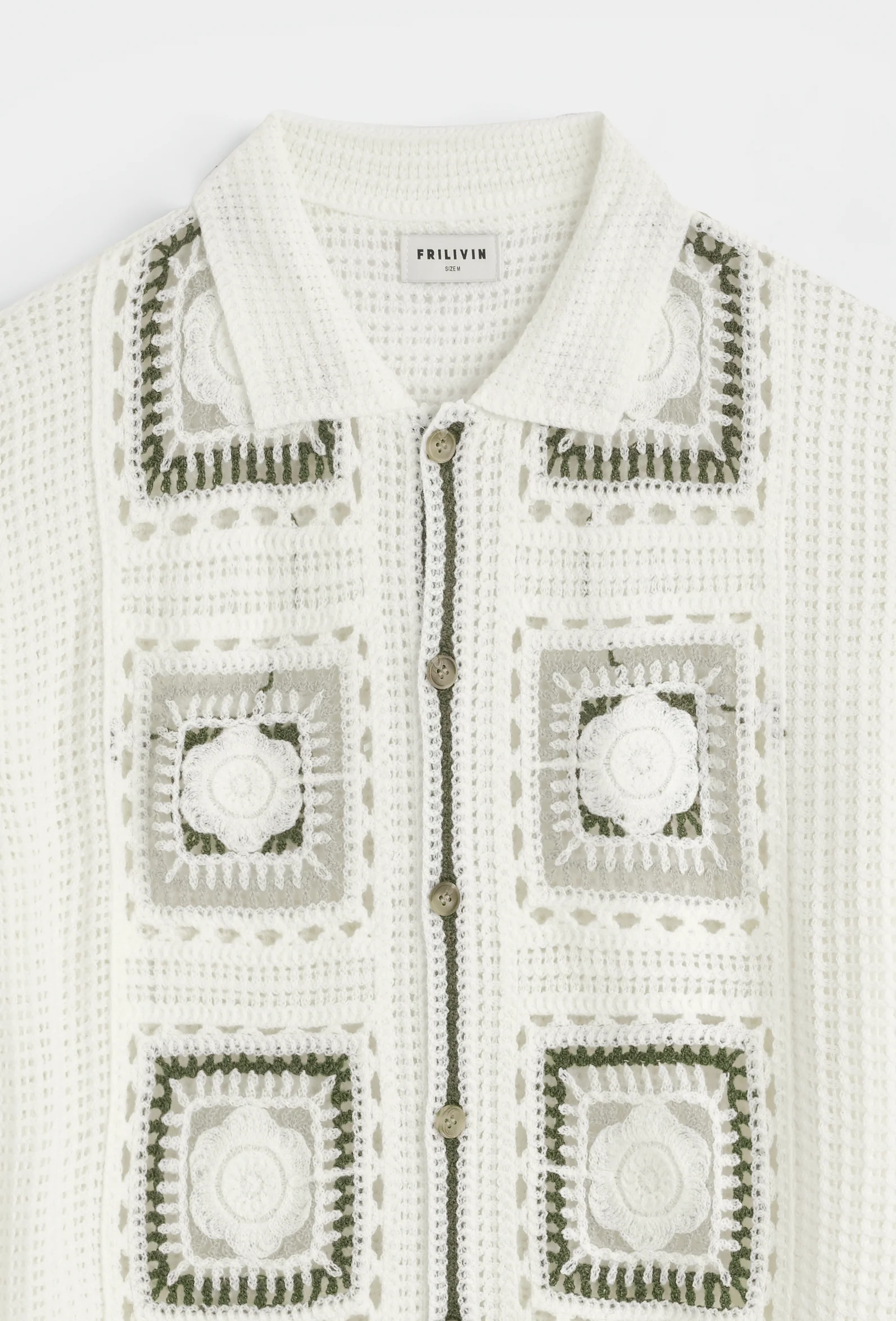 Chemise crochet col polo - Image 11