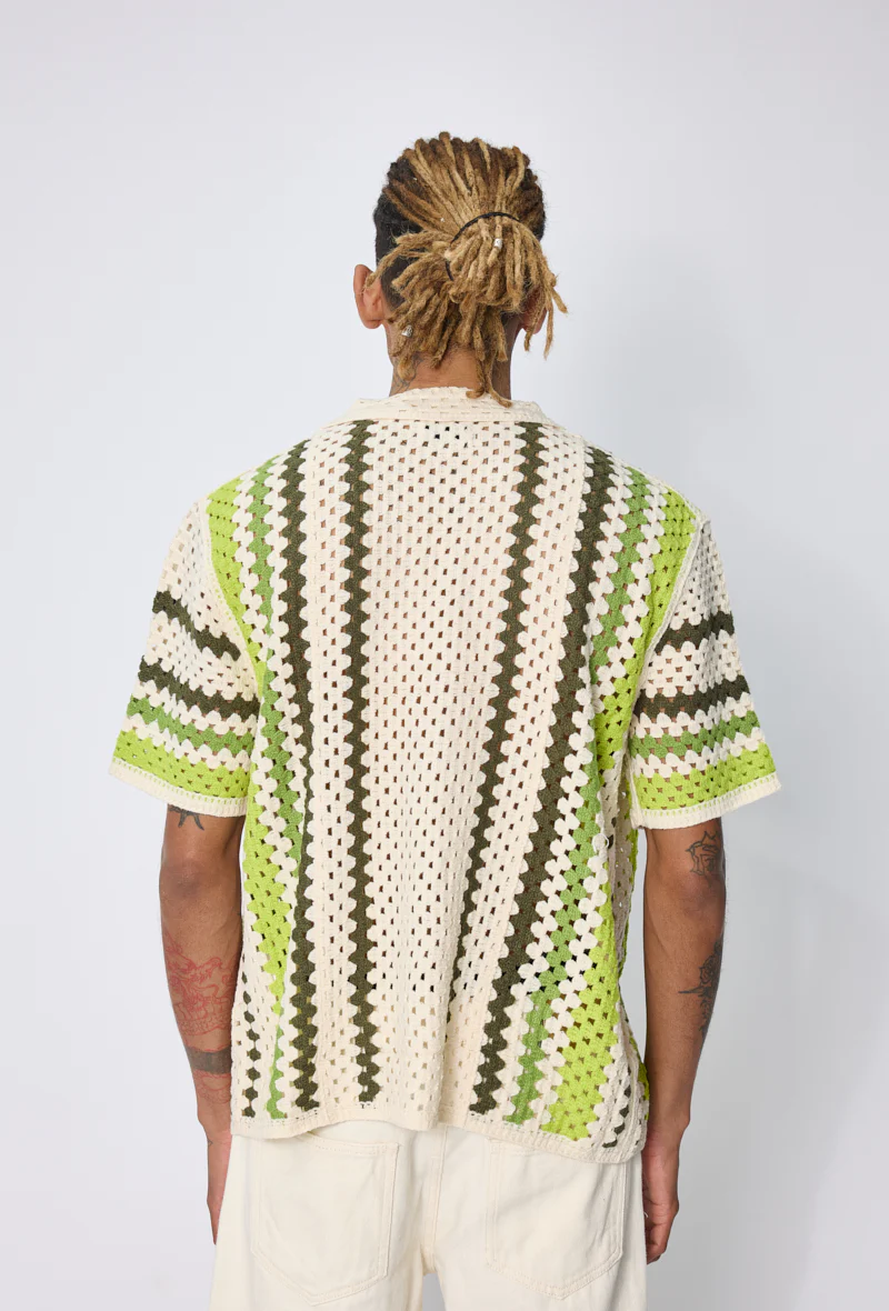 Chemise tricot rayures verticales - Image 2
