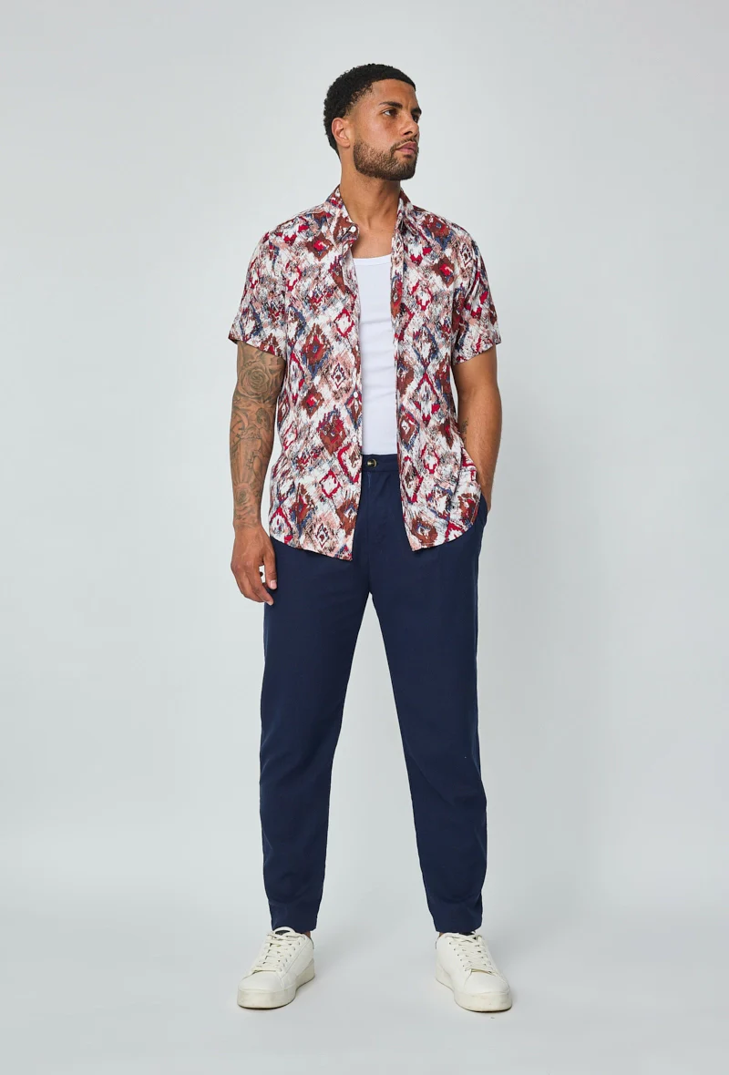 Chemise d'été à imprimé asbstrait - Image 2