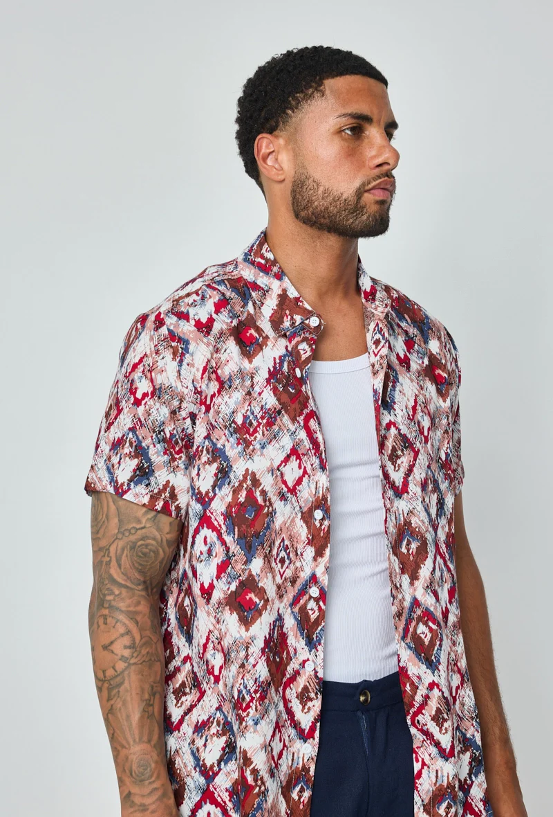 Chemise d'été à imprimé asbstrait - Image 5