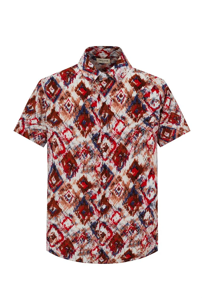 Chemise d'été à imprimé asbstrait - Image 7