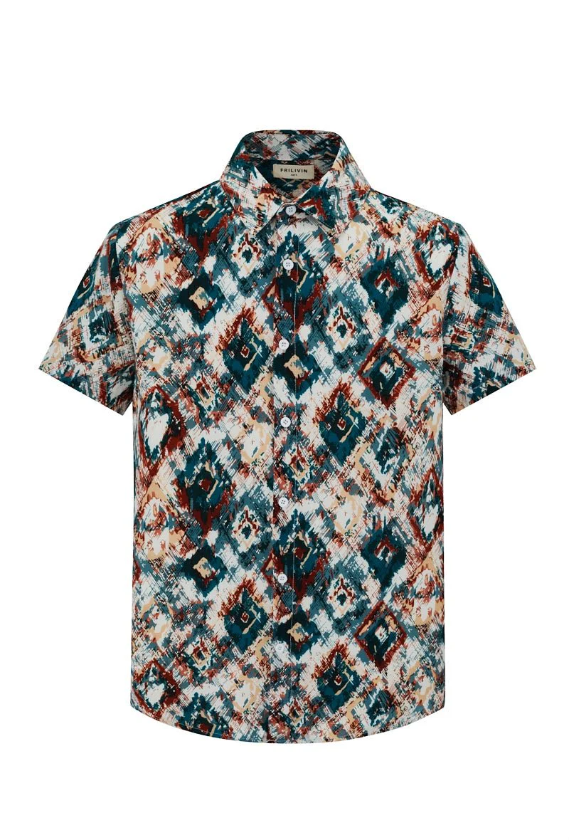 Chemise d'été à imprimé asbstrait - Image 9