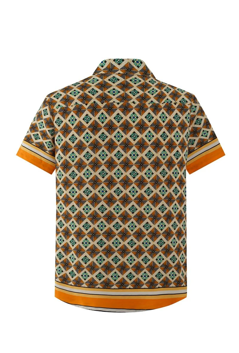 Chemise de loisir à imprimé mosaïque - Image 4