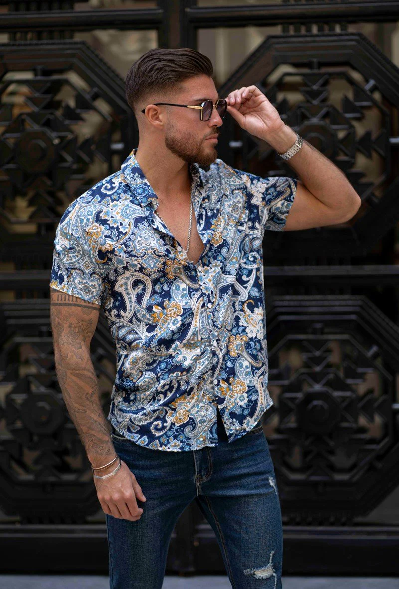 Chemise décontractée à motifs fleuri