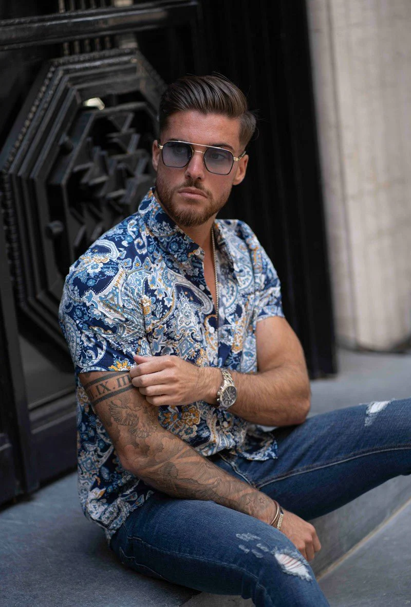 Chemise décontractée à motifs fleuri - Image 4