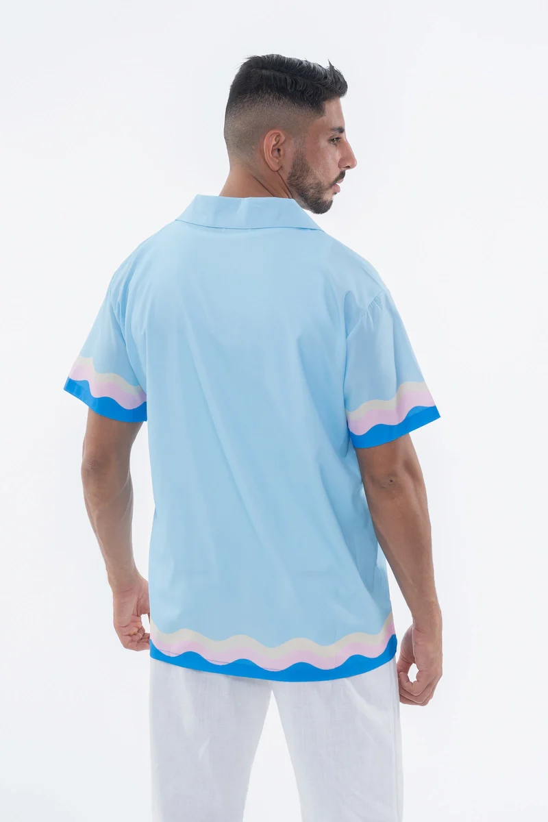 Chemise décontractée à motif ondulé - Image 6