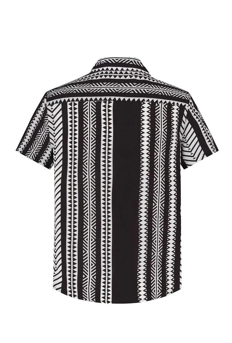 Chemise décontractée à motifs géométriques - Image 2