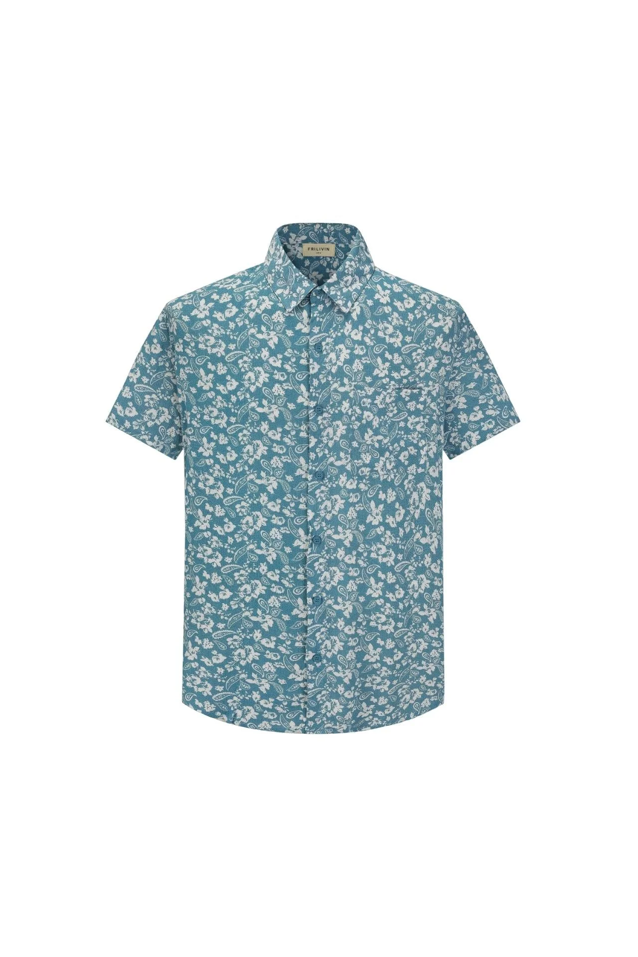 Chemise décontractée fleuri à poche - Image 3