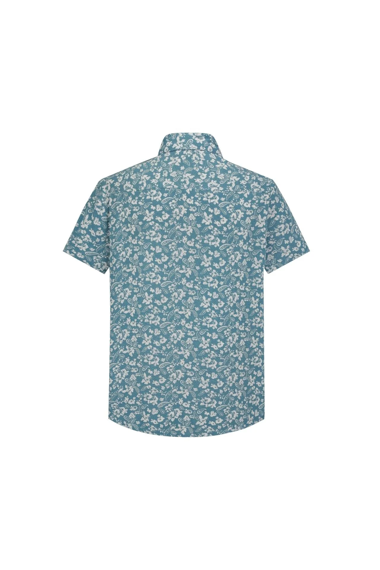 Chemise décontractée fleuri à poche - Image 4