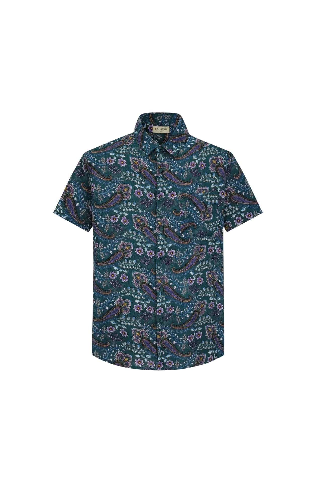 Chemise décontractée fleuri à poche - Image 5
