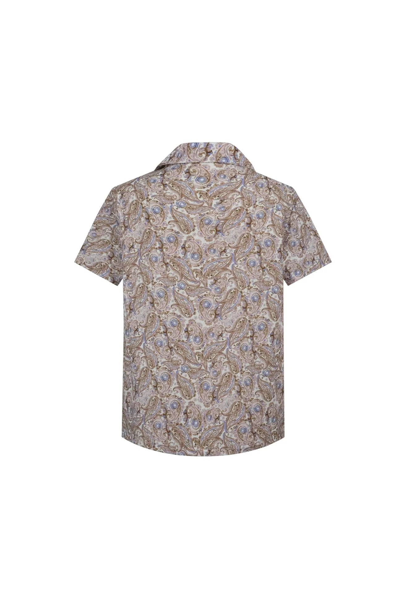 Chemise décontractée lin à imprimé cachemire - Image 4