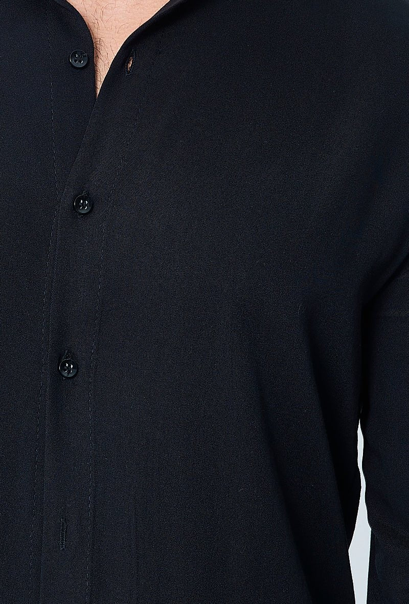 Chemise décontractée unie col mao - Image 12