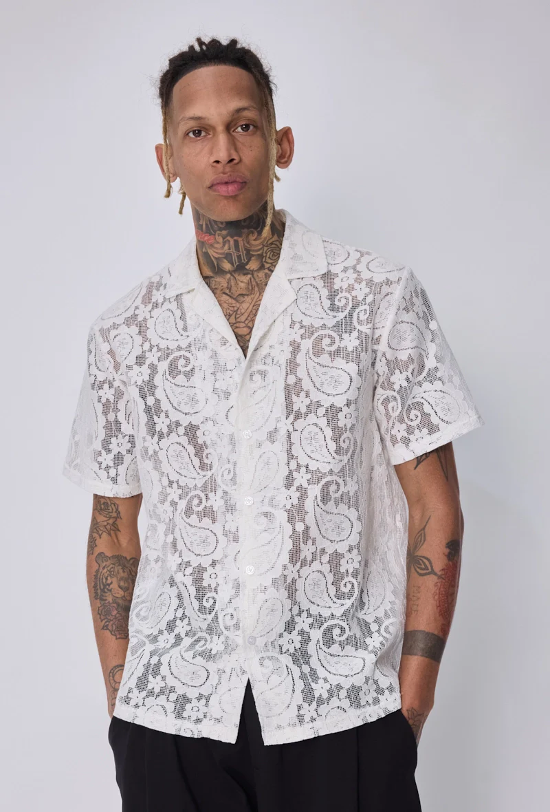 Chemise dentelle paisley - Image 5