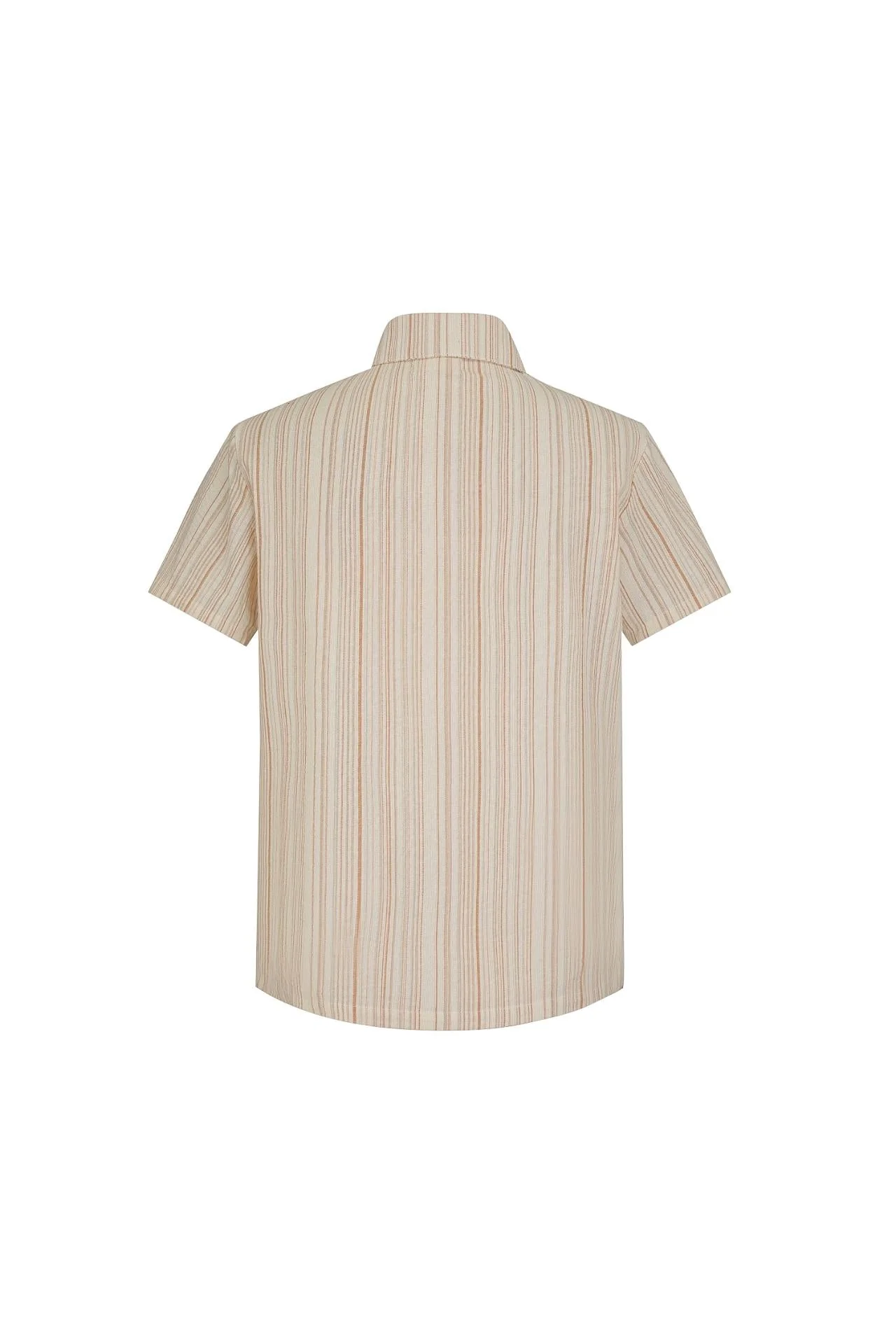 Chemise effet lin à rayures - Image 6