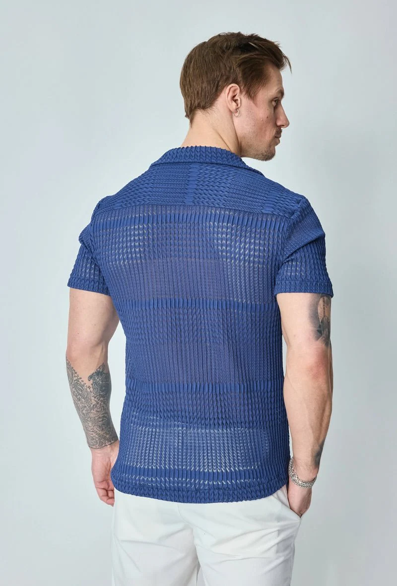 Chemise unie effet tissé transparent - Image 9
